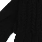 100% Cashmere Ladies Cable Glove Black - Heritage Of Scotland - BLACK