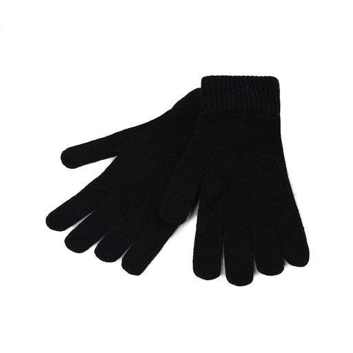 100% Cashmere Plain Glove Gents Black - Heritage Of Scotland - BLACK