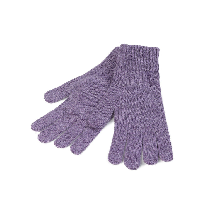 100% Cashmere Plain Ladies Glove Heather - Heritage Of Scotland - HEATHER