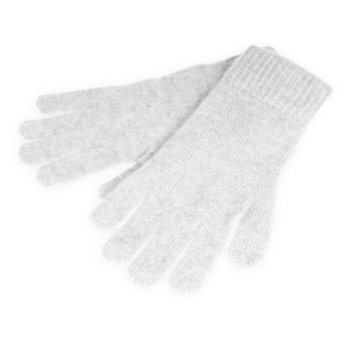 100% Cashmere Plain Ladies Glove Light Grey - Heritage Of Scotland - LIGHT GREY