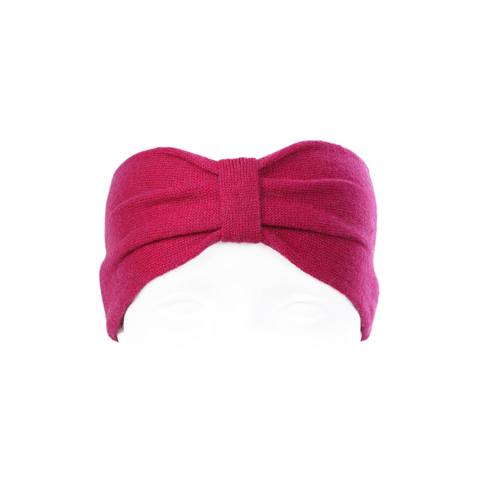 100% Cashmere Plain Ladies Headband Fuchsia - Heritage Of Scotland - FUCHSIA