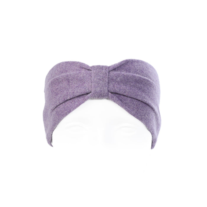 100% Cashmere Plain Ladies Headband Heather - Heritage Of Scotland - HEATHER