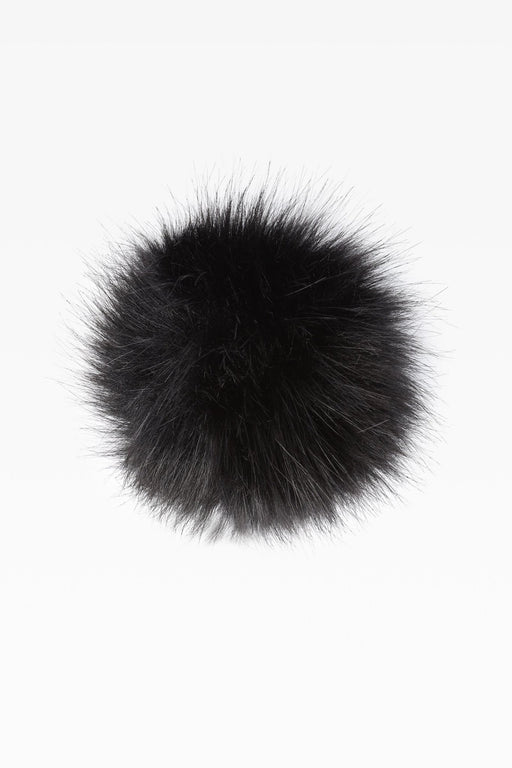 100% Faux Fur Pom Pom Black - Heritage Of Scotland - BLACK