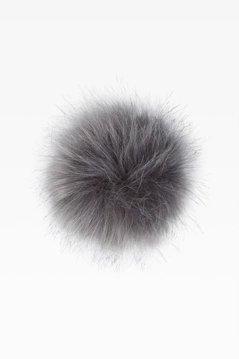 100% Faux Fur Pom Pom Dark Grey - Heritage Of Scotland - DARK GREY