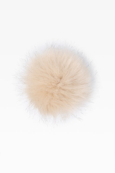 100% Faux Fur Pom Pom Light Taupe - Heritage Of Scotland - LIGHT TAUPE