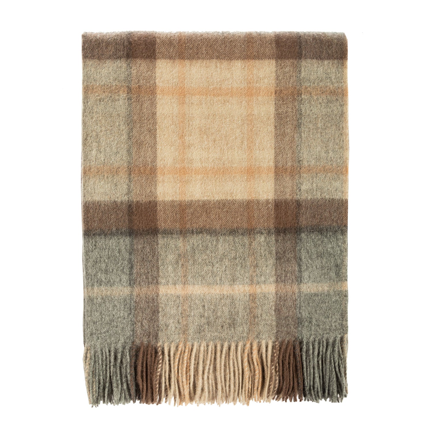 100% Lambswool Blanket Mackellar Natural - Heritage Of Scotland - MACKELLAR NATURAL
