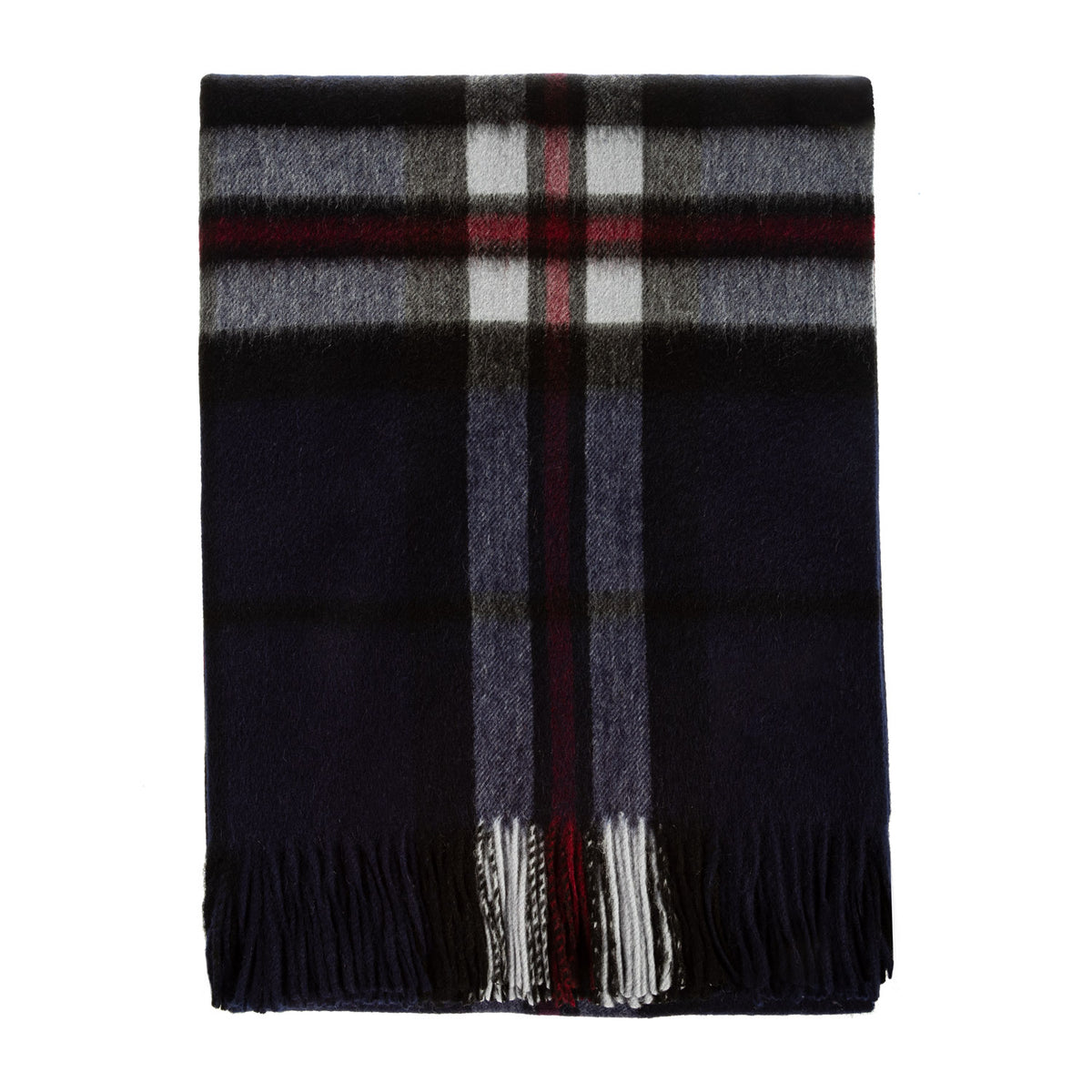 100% Lambswool Blanket Thomson Navy | Heritage of Scotland — Heritage ...