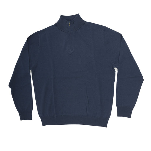 100% Merino Gents 1/2 Zip Sweater Cosmos - Heritage Of Scotland - COSMOS