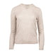 100% Merino Ladies V Neck Sweater Oyster - Heritage Of Scotland - OYSTER