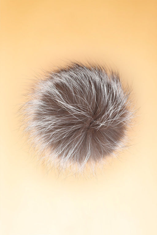100% Real Fur Pom Pom Grey Mix - Heritage Of Scotland - GREY MIX