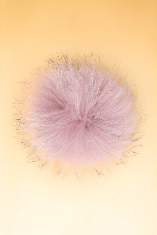 100% Real Fur Pom Pom Natural/White - Heritage Of Scotland - NATURAL/WHITE