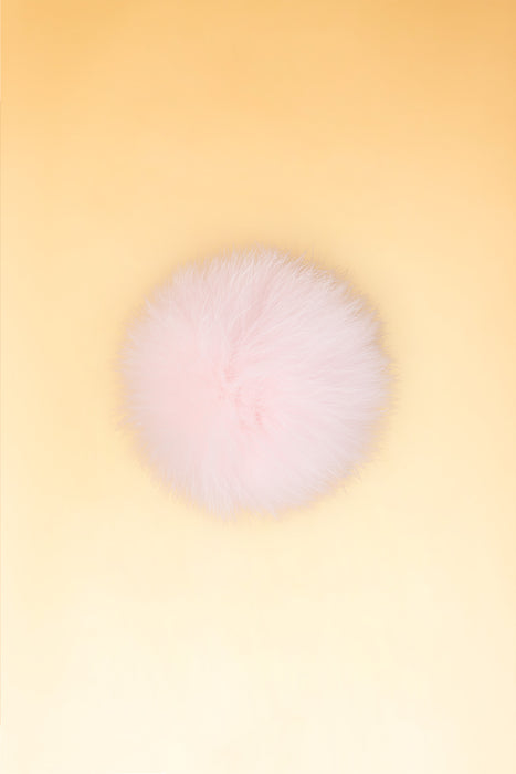 100% Real Fur Pom Pom Pastel Pink - Heritage Of Scotland - PASTEL PINK