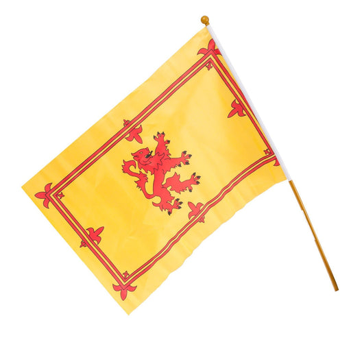 12" X 18" Lion Rampant Flag On Stick - Heritage Of Scotland - NA