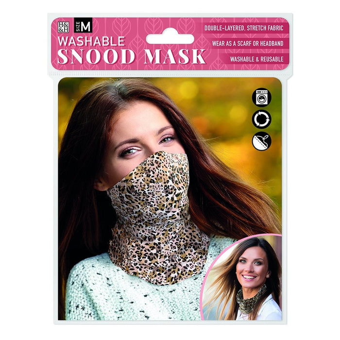 SNOOD MASK ABSTRACT LEOPARD PRINT