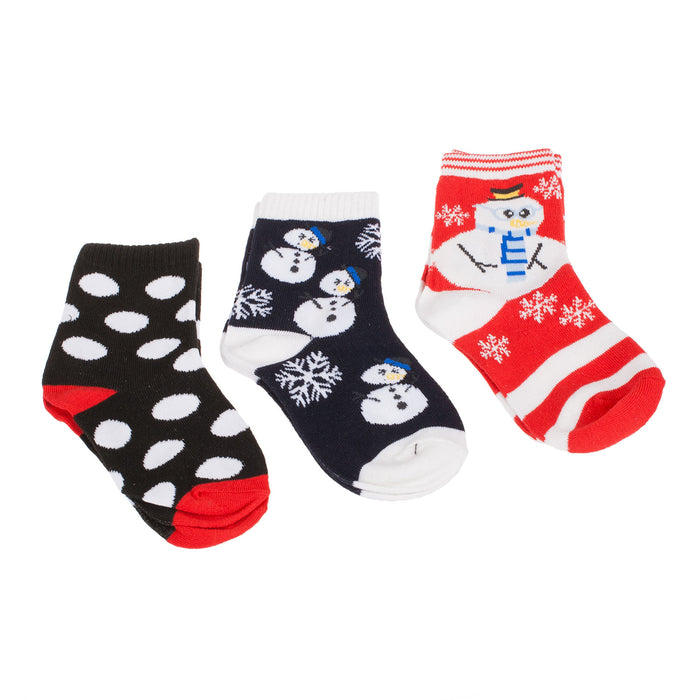 3Pk Boys Snowmen Polka Dot Novelty Set - Heritage Of Scotland - N/A