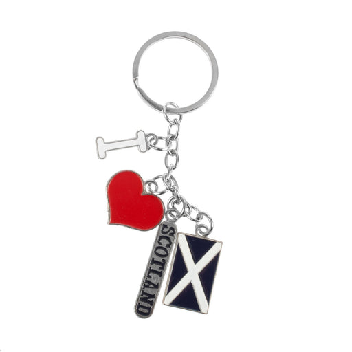 4 Icon Chain - I Heart Scotland Keyring - Heritage Of Scotland - NA