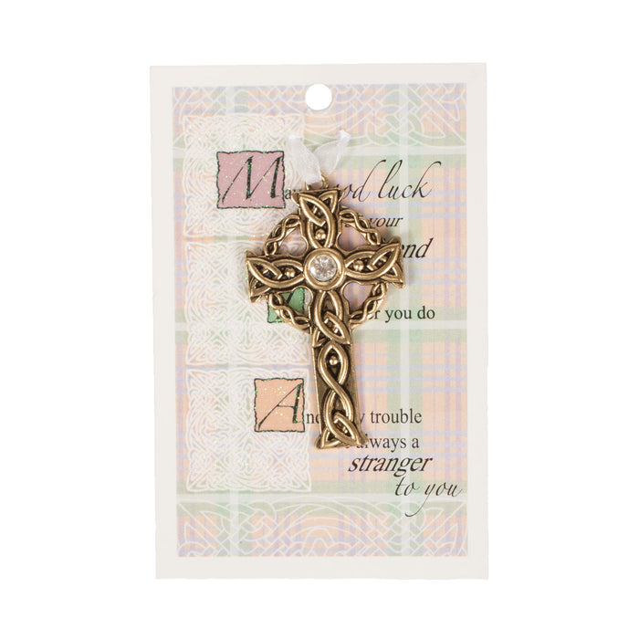 Celtic Cross Hanger With May Good Luck Card