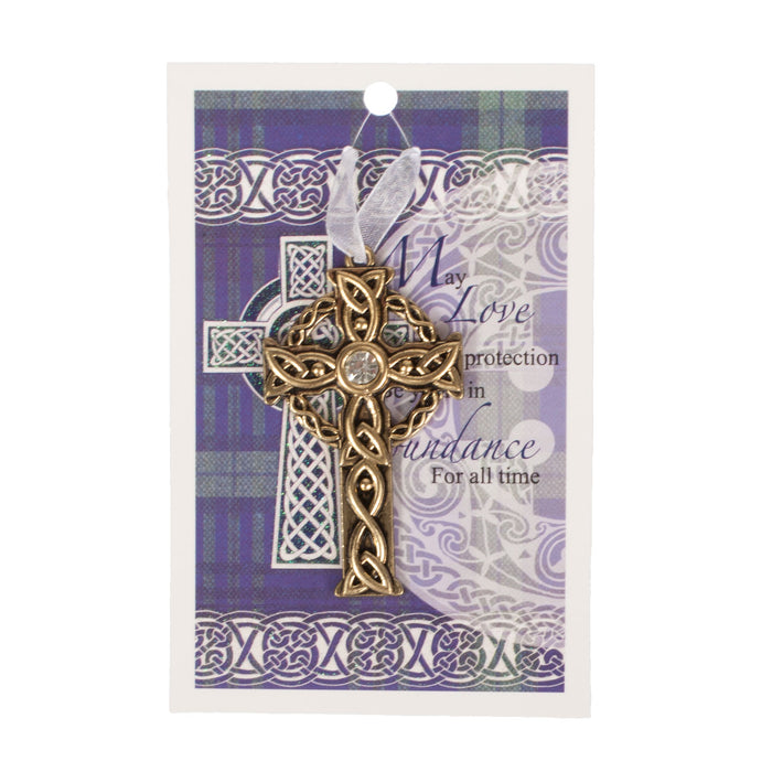 Celtic Cross Hanger With May Love And Protection Card