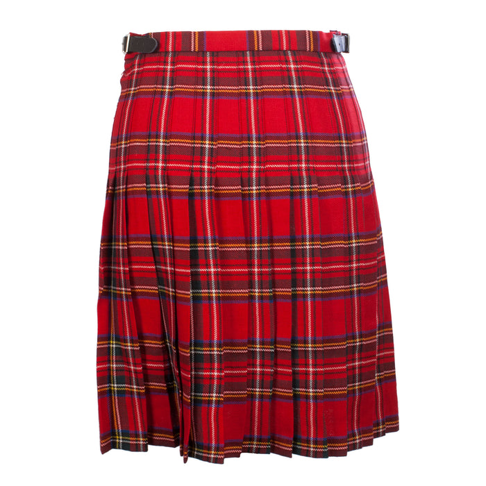 Ladies Knee Length Tartan Kilted Skirt Stewart Royal