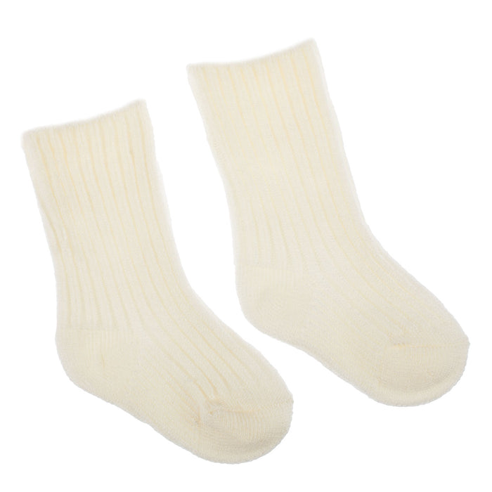 Babies Plain Kilt Socks Plain White