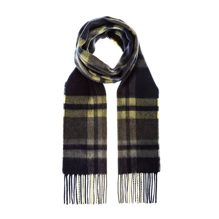 100% Cashmere Scarf Made In Scotland Amplified Navy