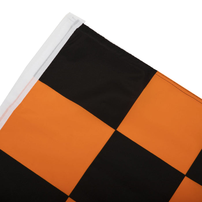 5X3 Flag Orange/Black Check - Heritage Of Scotland - ORANGE/BLACK CHECK