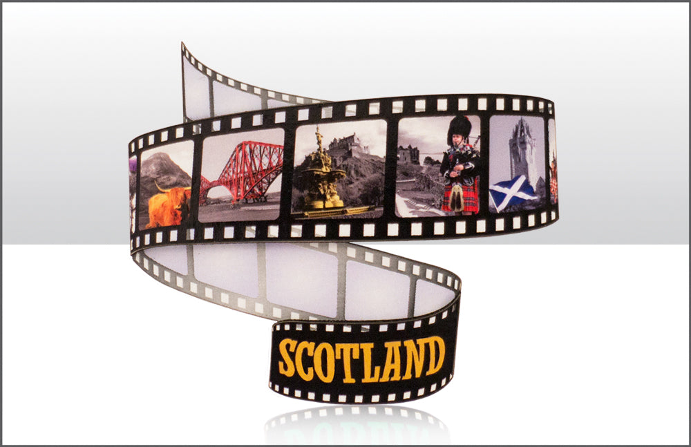 Scotland Filmstrip Wood Magnet