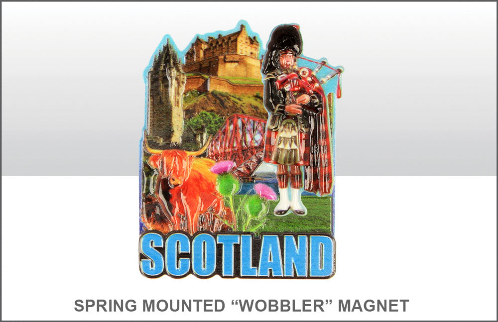 Scotland Springy Printed Resin Magnet