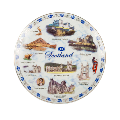 8" Plate With Scotland Landmarks - Heritage Of Scotland - NA