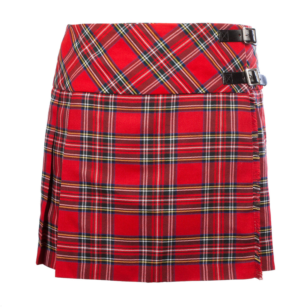 Ladies Knee Length Tartan Kilt Skirt - Scottish Rose Pattern, 20 Inch Length, Size 26 - View #10