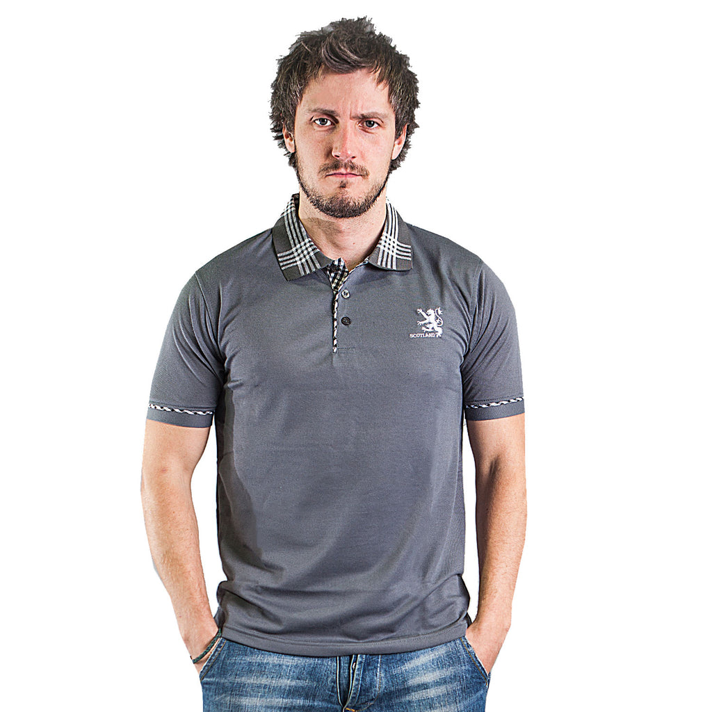 Grey marl polo top shirt