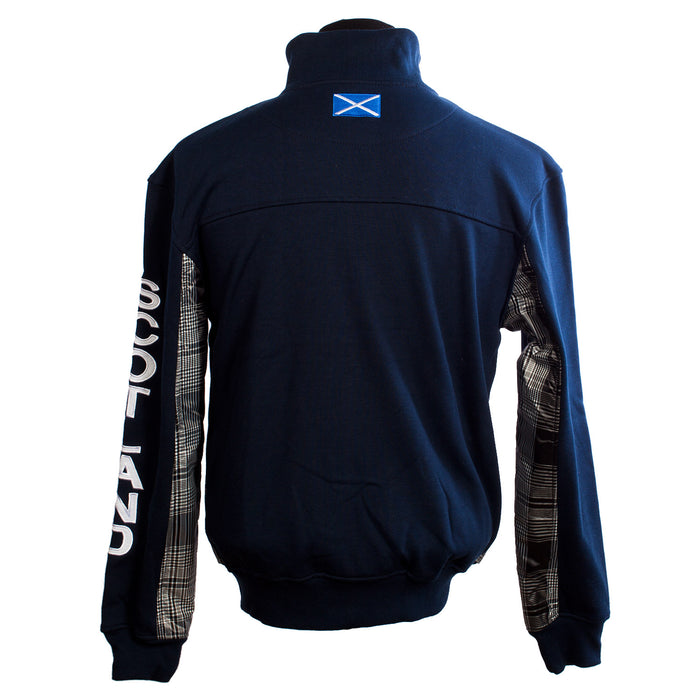 Scotland Lion Zip Sweatshirt Top Navy