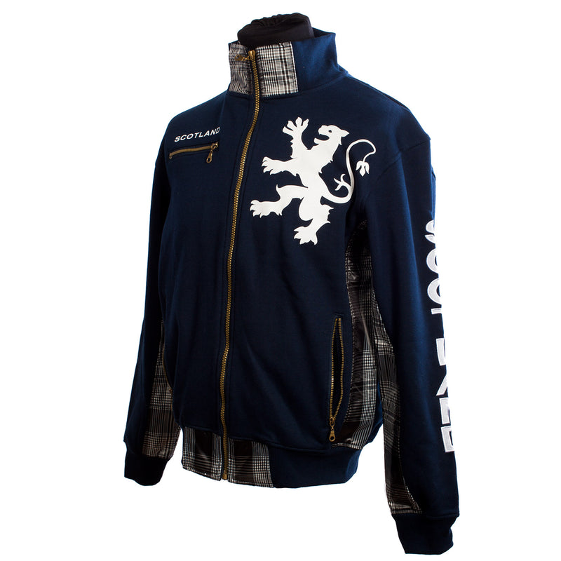 Scotland Lion Zip Sweatshirt Top Navy
