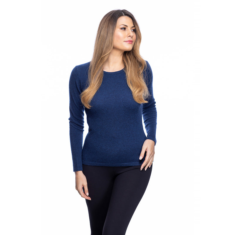 Dunedin Cashmere Women’s 100% Cashmere C-Neck Jumper – Astral