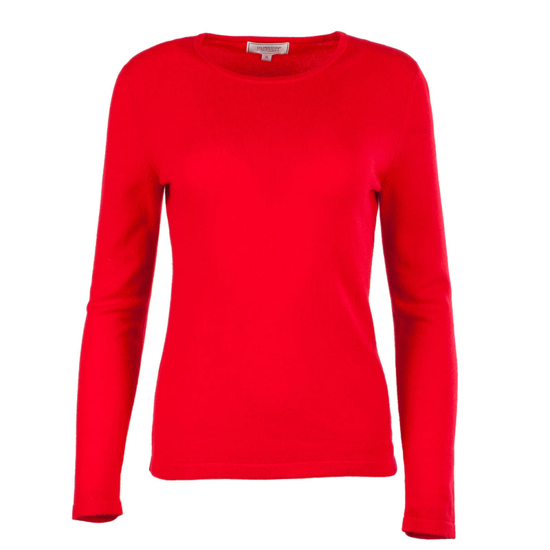 Dunedin Cashmere Women’s 100% Cashmere C-Neck Jumper – Cardinal
