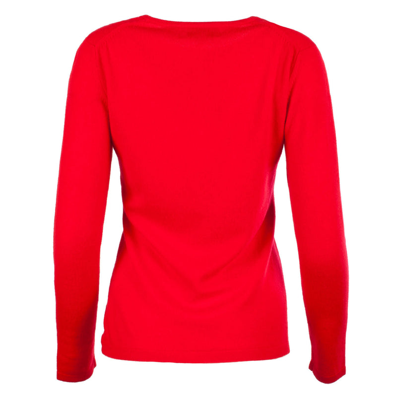 Dunedin Cashmere Women’s 100% Cashmere C-Neck Jumper – Cardinal