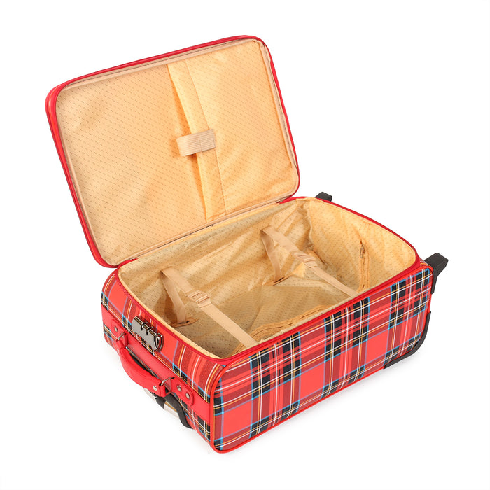 Tartan Luggage Suitcase Bag
