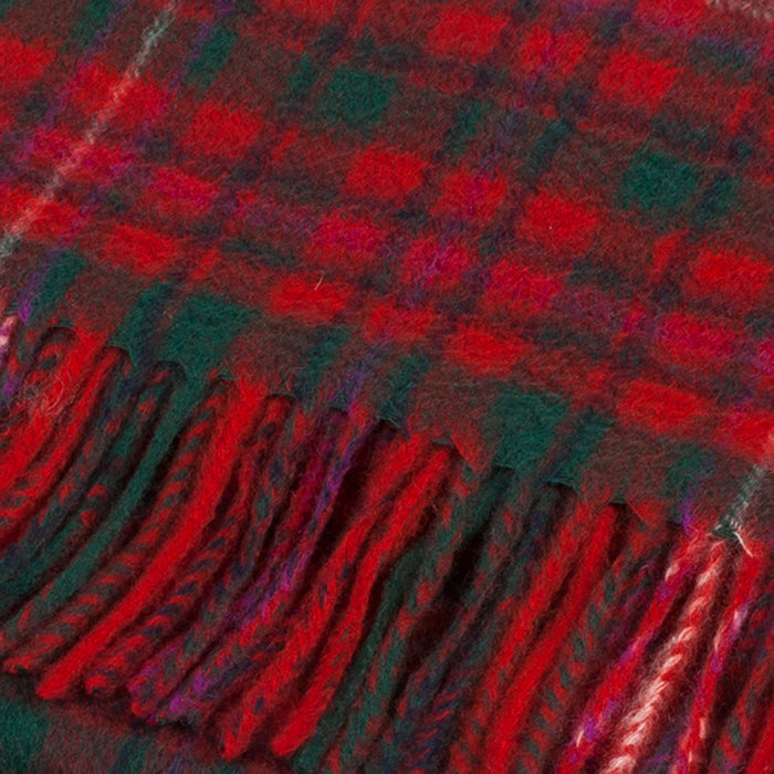 Cashmere Scottish Tartan Clan Scarf  Mackinnon Red