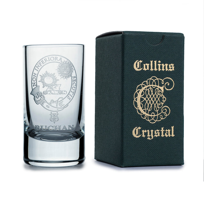Collins Crystal Clan Shot Glass Buchan