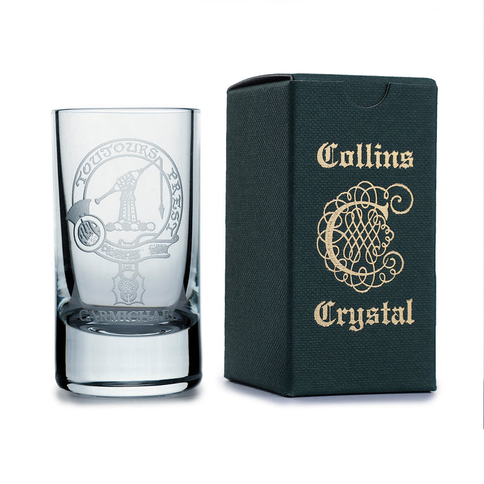 Collins Crystal Clan Shot Glass Carmichael