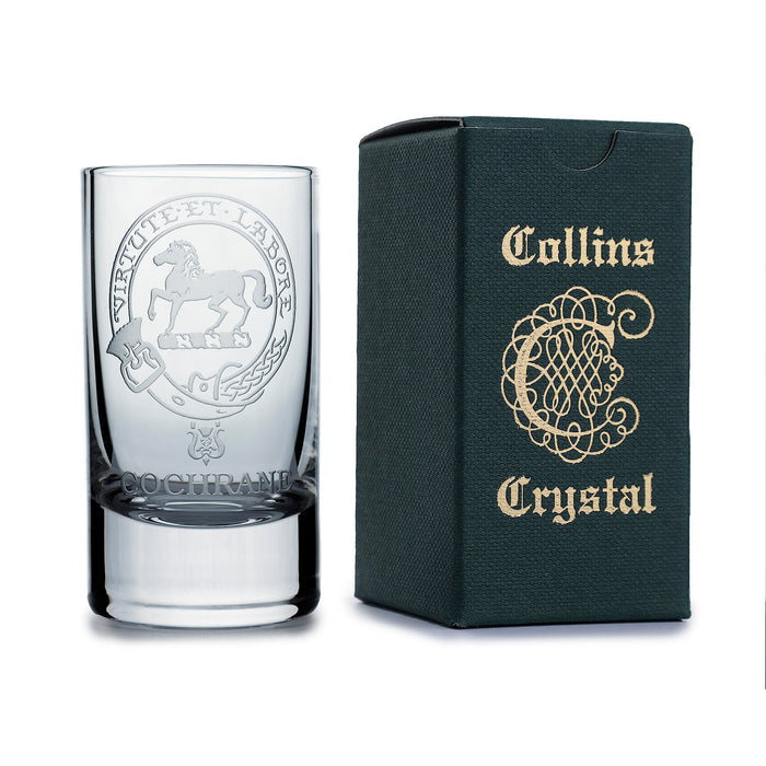 Collins Crystal Clan Shot Glass Cochrane