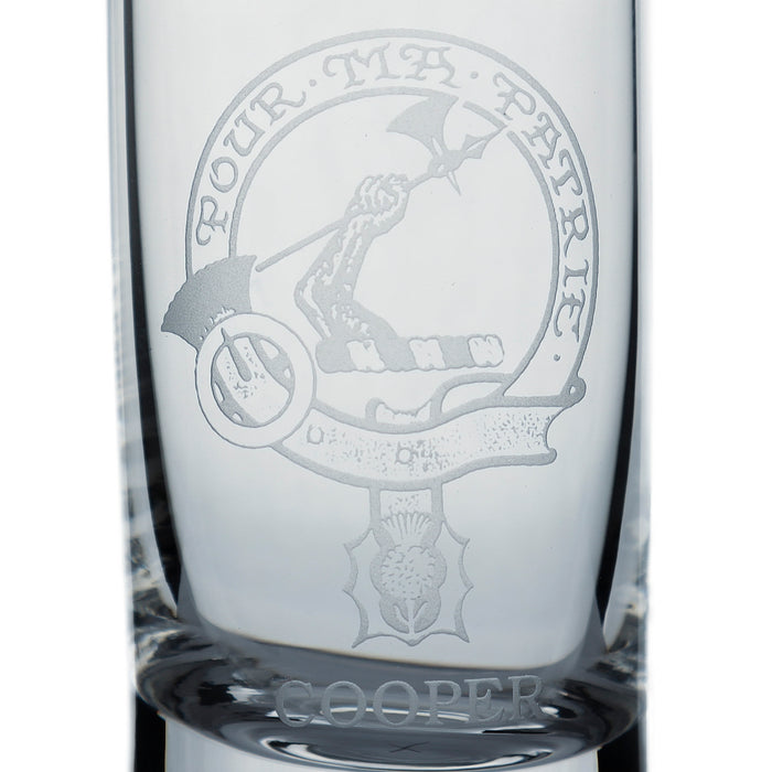 Collins Crystal Clan Shot Glass Cooper