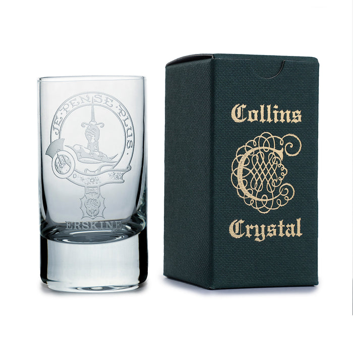 Collins Crystal Clan Shot Glass Erskine