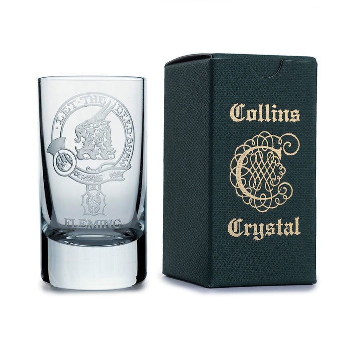 Collins Crystal Clan Shot Glass Fleming