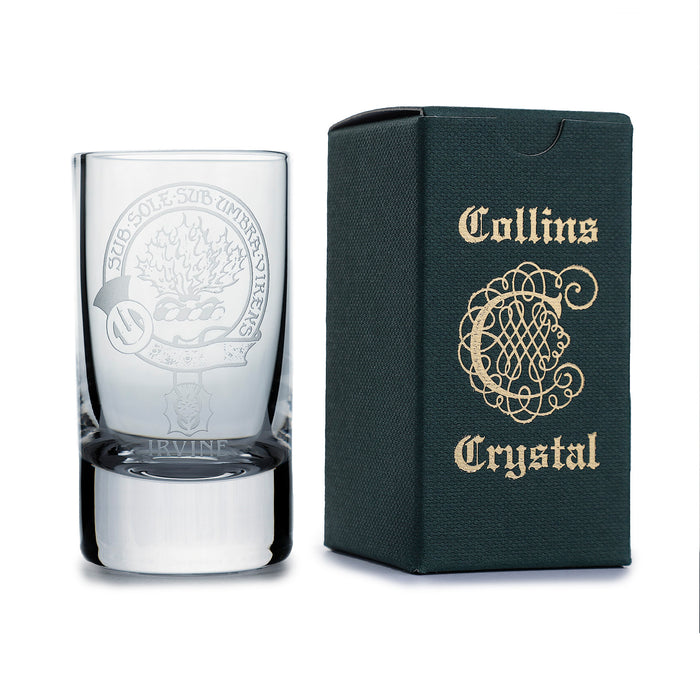 Collins Crystal Clan Shot Glass Irvine