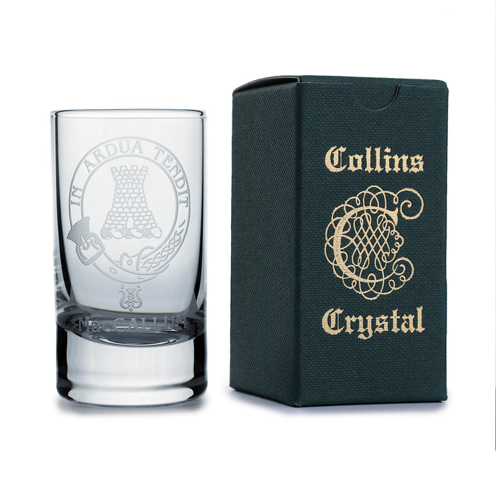 Collins Crystal Clan Shot Glass Maccallum