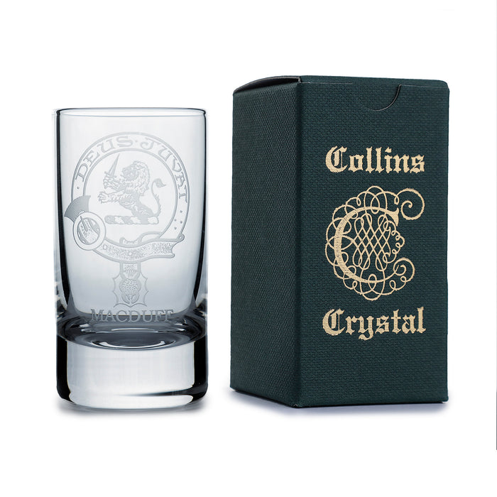 Collins Crystal Clan Shot Glass Macduff