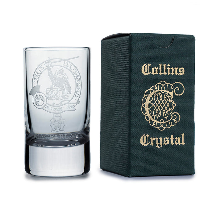 Collins Crystal Clan Shot Glass Macfarlane