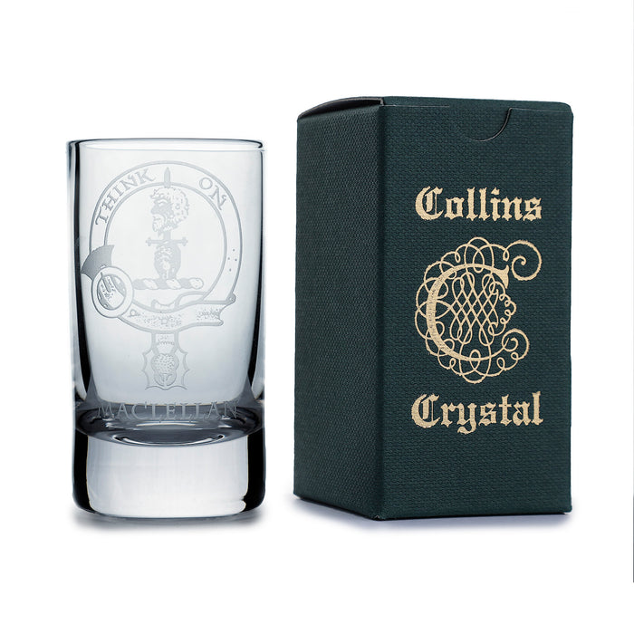 Collins Crystal Clan Shot Glass Maclellan