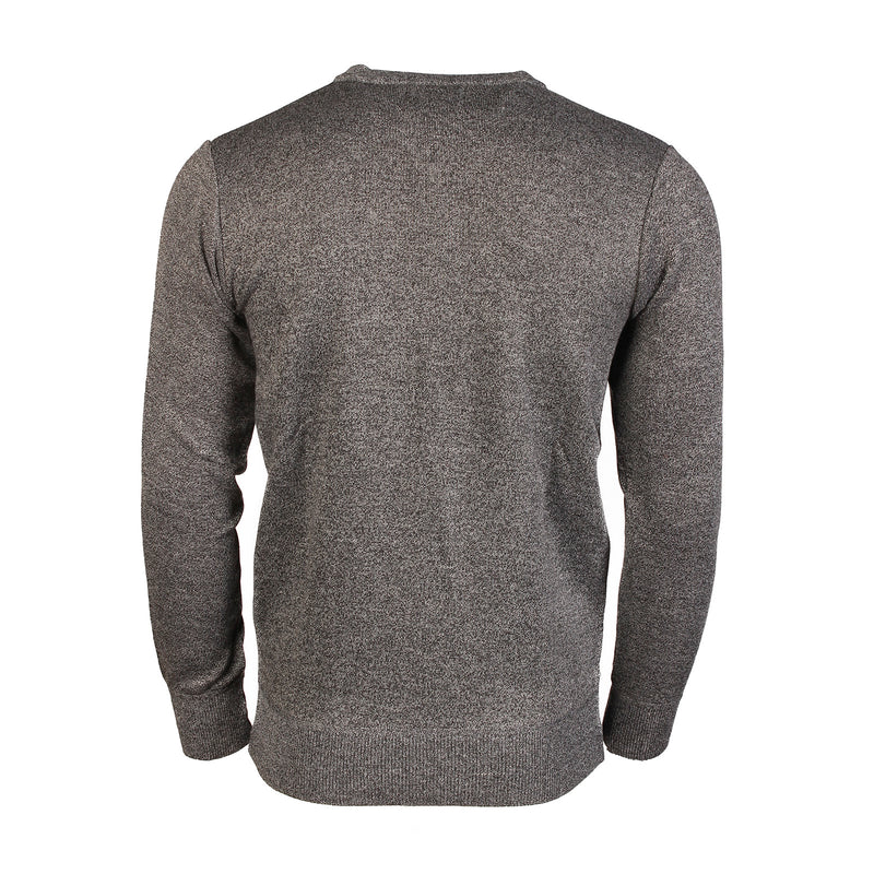 Men's Argyle Ballantrae V Neck Jumper Light Grey Melange